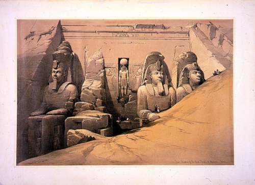 Front elevation of the Great Temple of Aboosimble Nubia