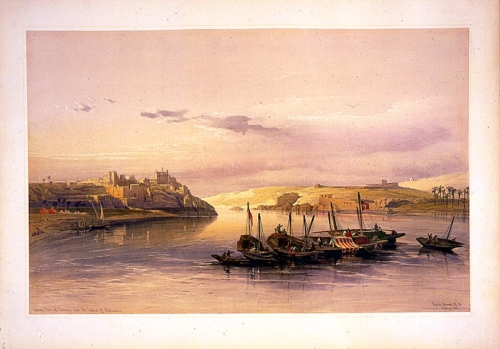 General view of Esouan and the island of Elephantine