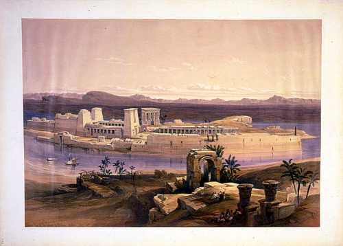 General view of the island of Philae Nubia Nov 18th 1838