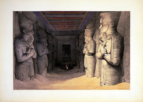 Interior of the Temple of Aboo-Simbel Novr 9th 1838 Nubia