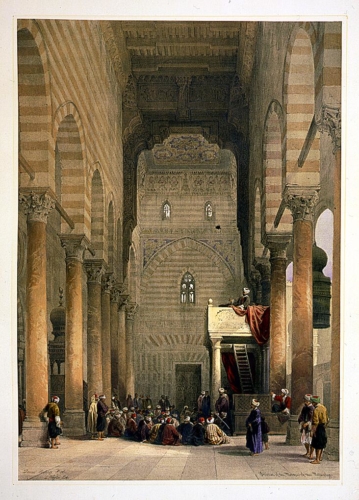 Interior of the mosque of the Metwalys