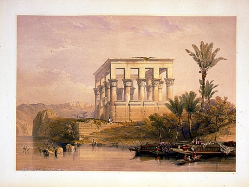 The hypaethral Temple at Philae called the bed of Pharoah