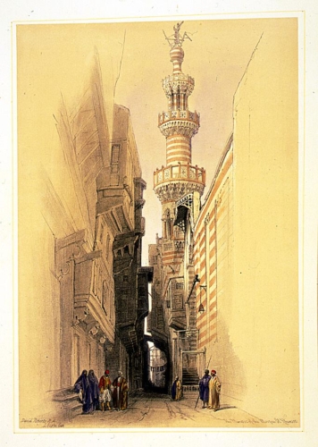 The minaret of the mosque El Rhamree
