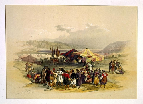 Encampment of pilgrims Jericho April 1st 1839