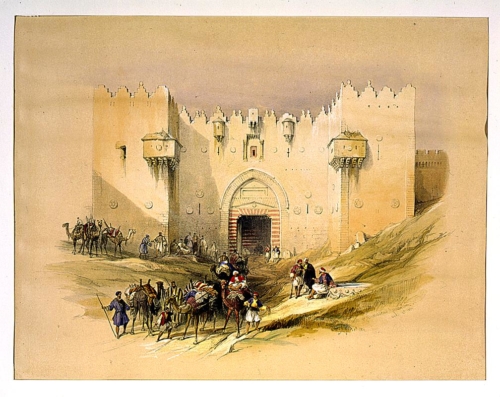 Gate of Damascus Jerusalem April 14th 1839