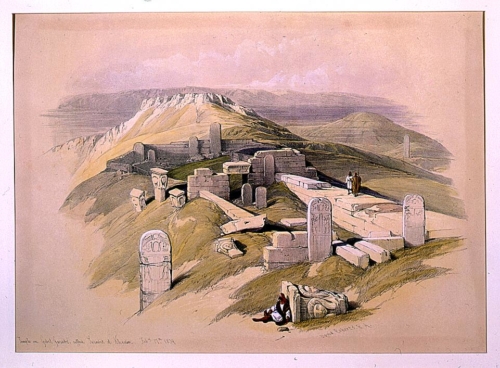 Temple on Gebel Garabe called Surabit el Khadim Feby 17th 1839