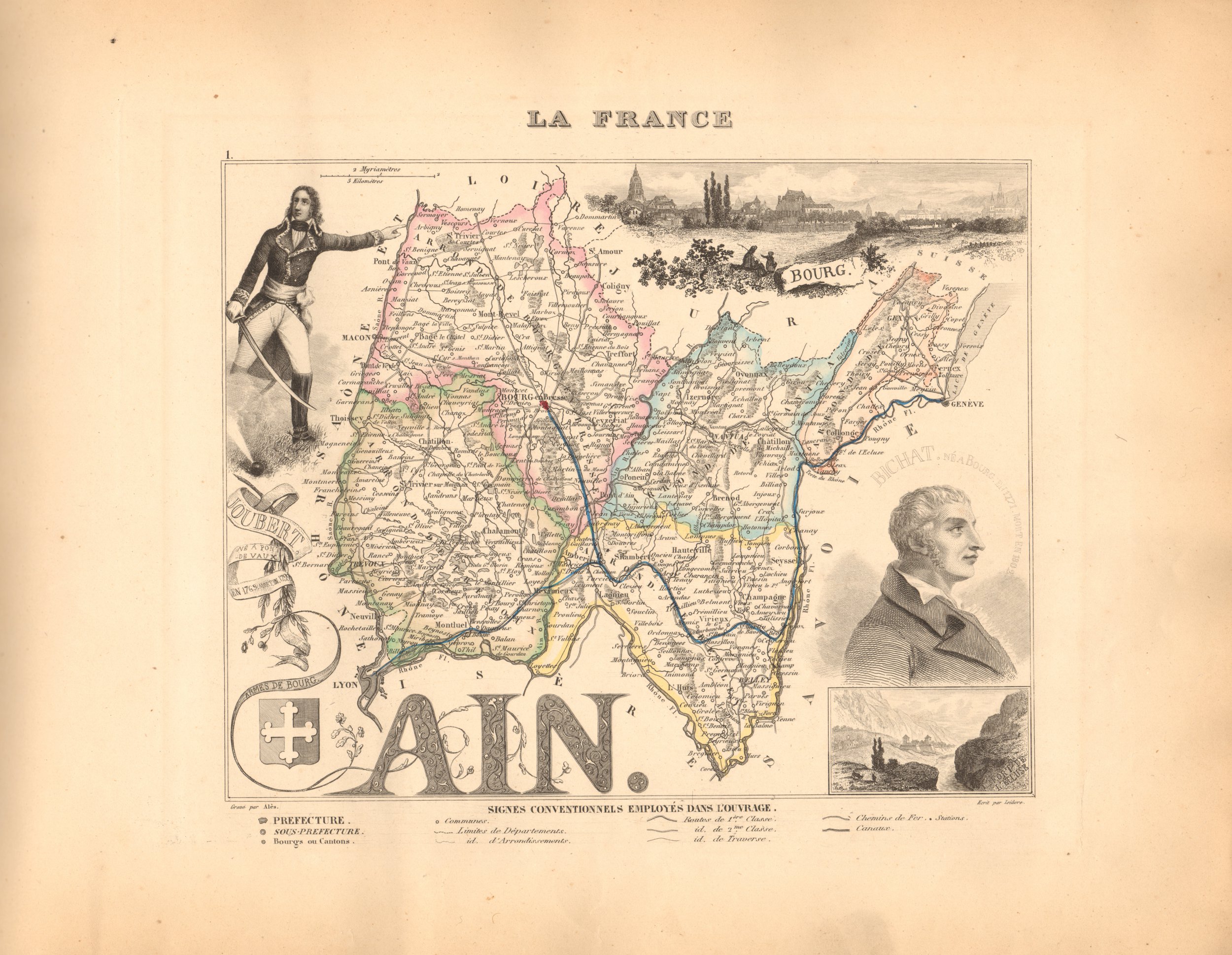 Ain - French Department Map