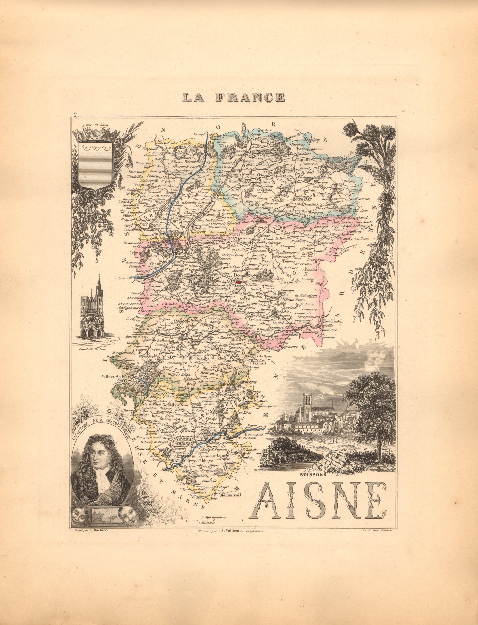 Aisne - French Department Map