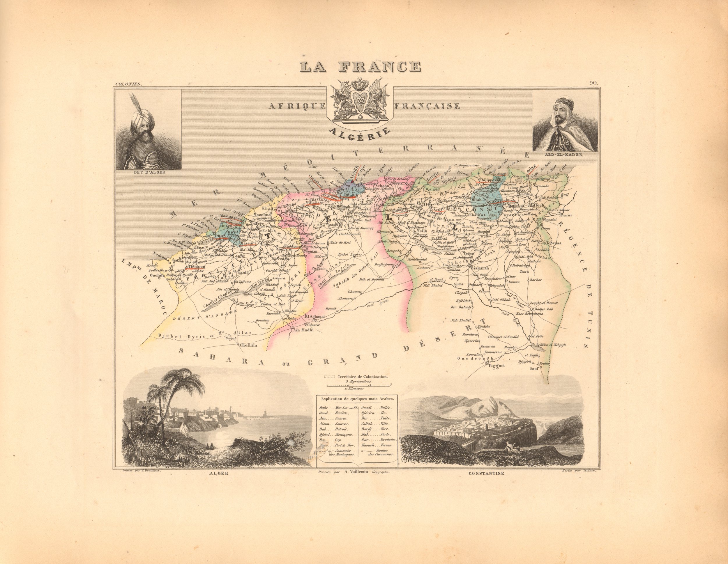 Algerie (Algeria) French Atlas Map