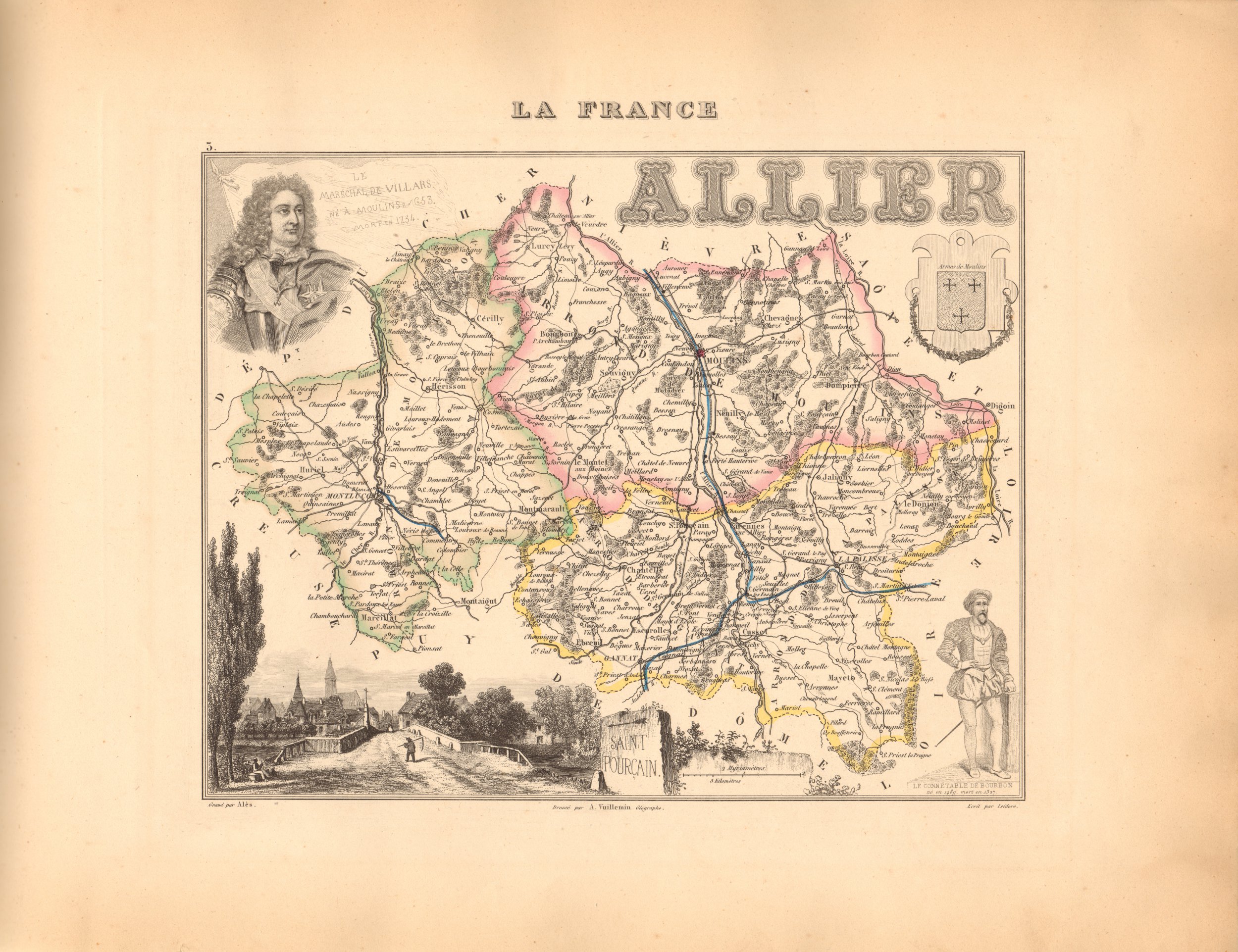 Allier - French Department Map