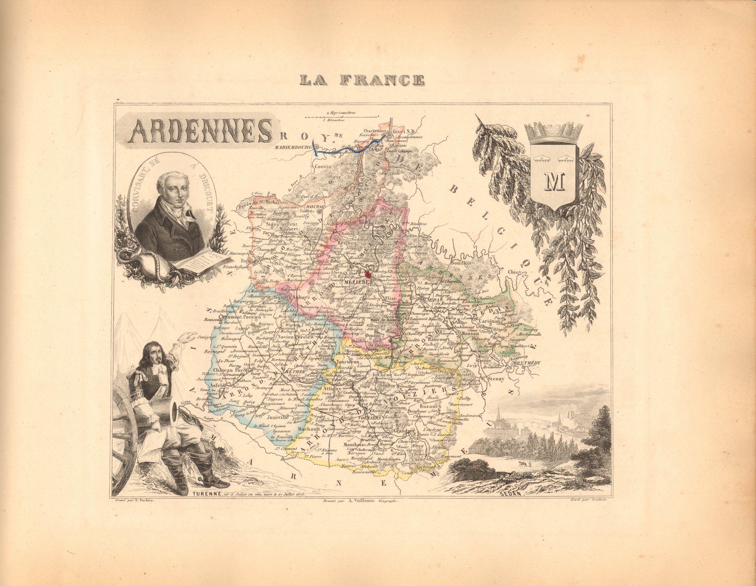 Ardennes - French Department Map