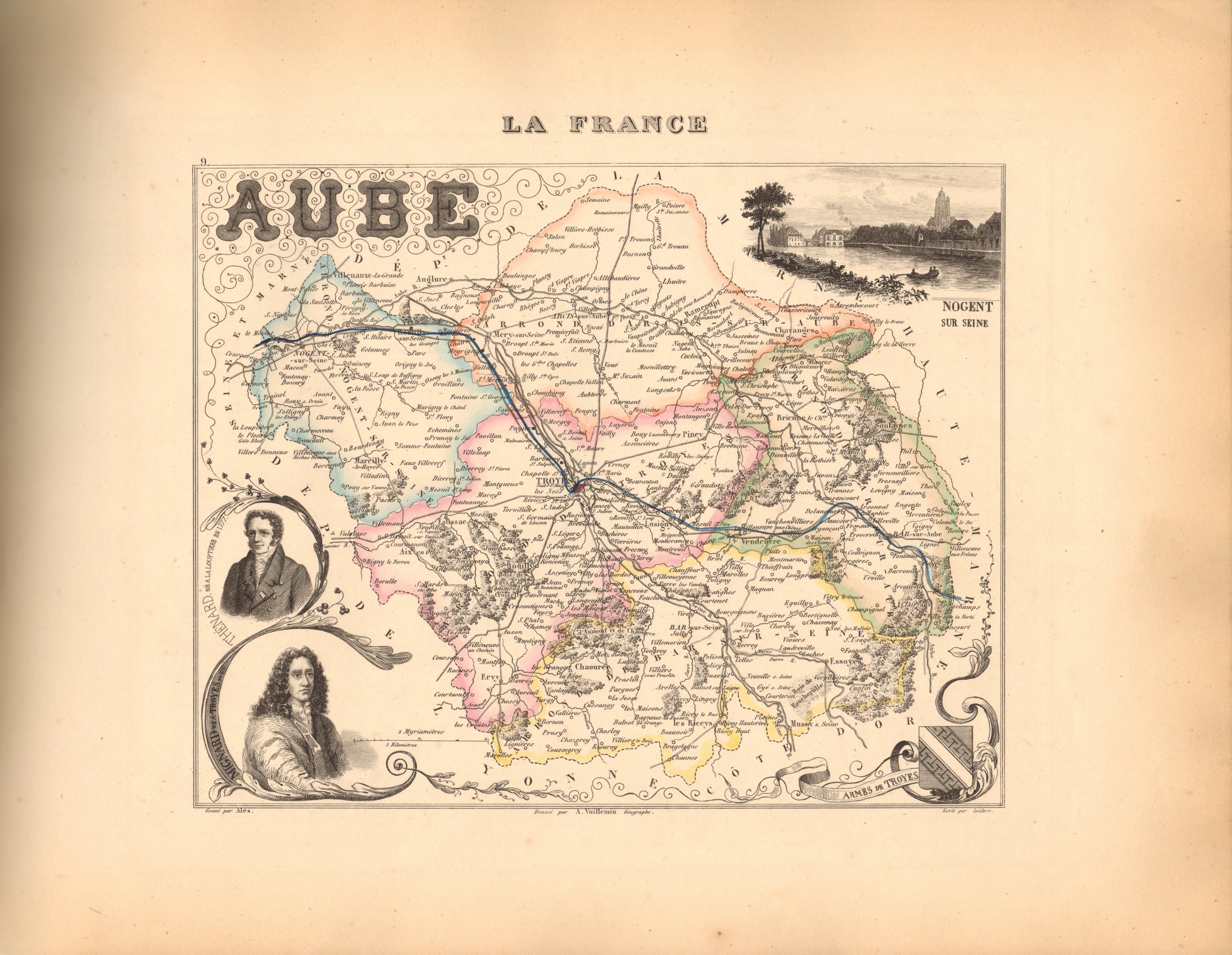 Aube - French Department Map