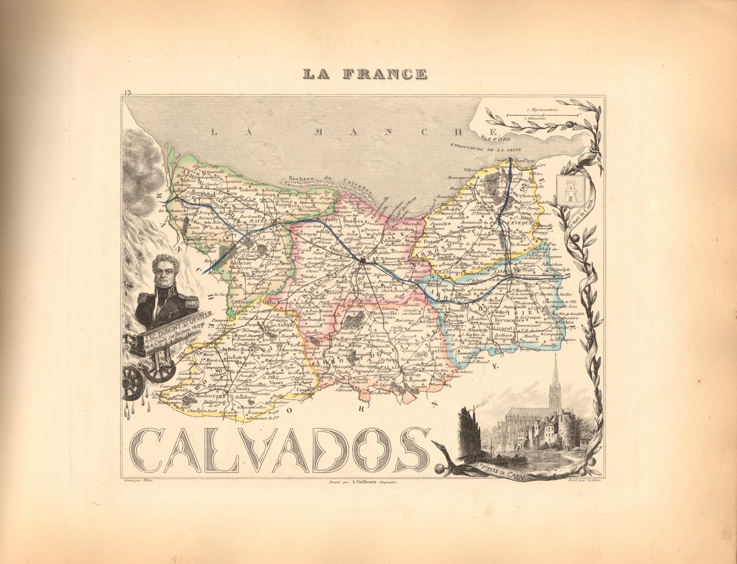 Calvados - French Department Map