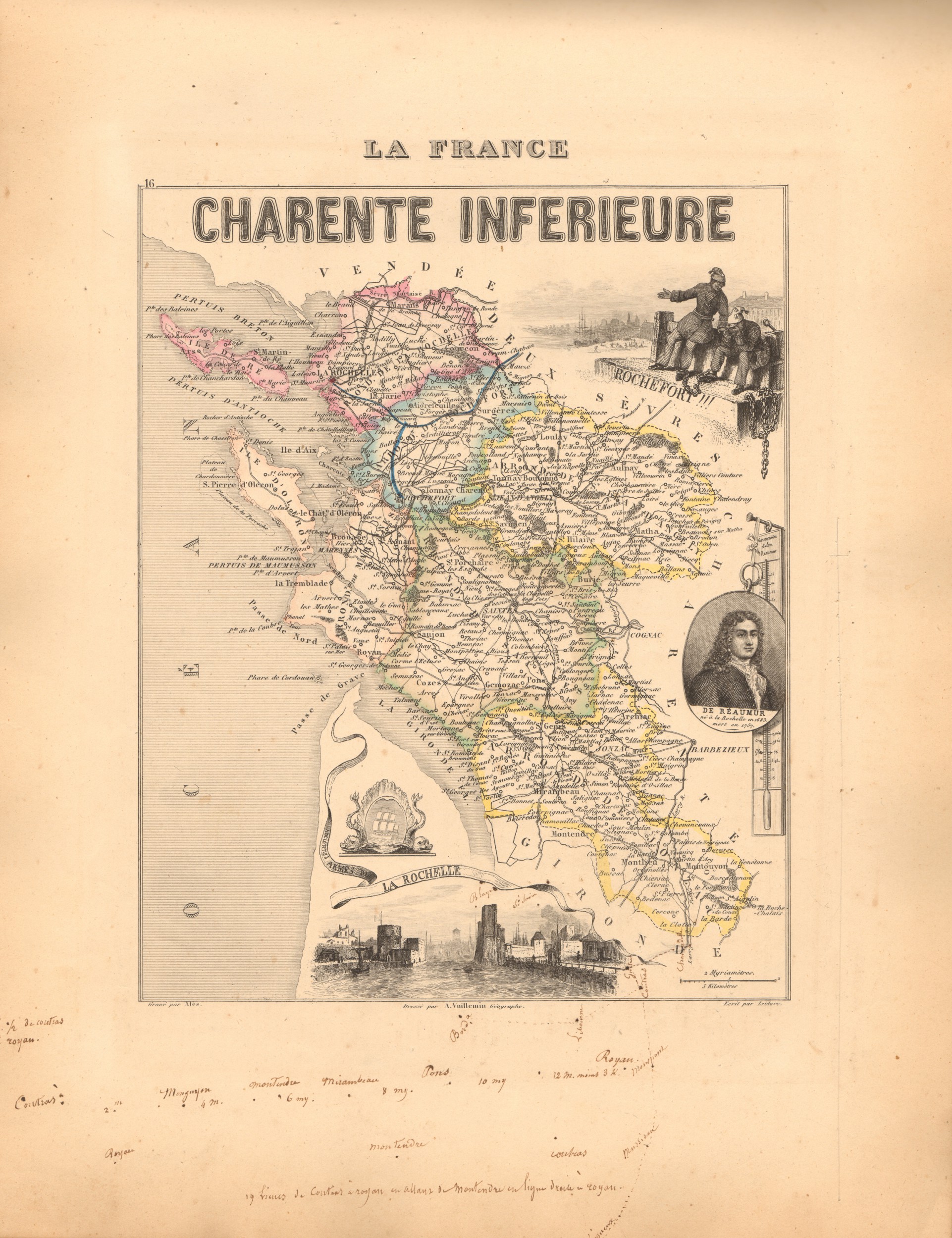 Charente-Inferieure - French Department Map