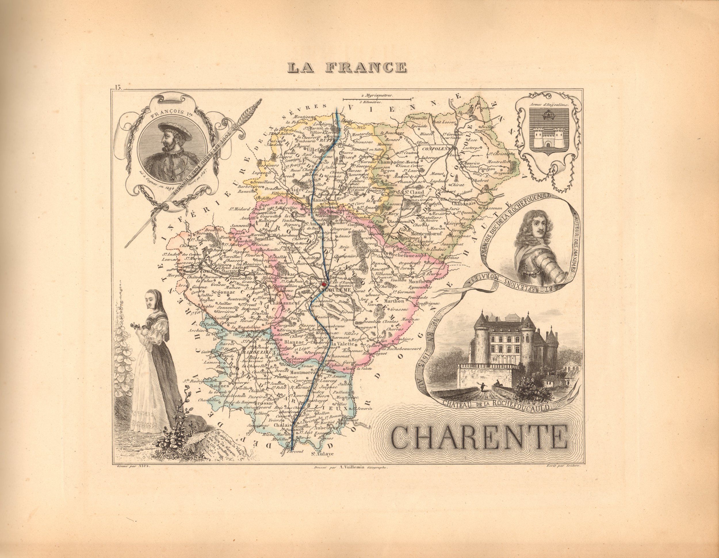 Charente - French Department Map