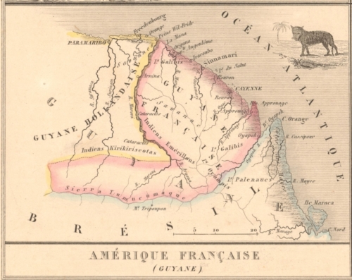 Colonies - Amerique Francaise - Guyane (Guyane) French Atlas Map