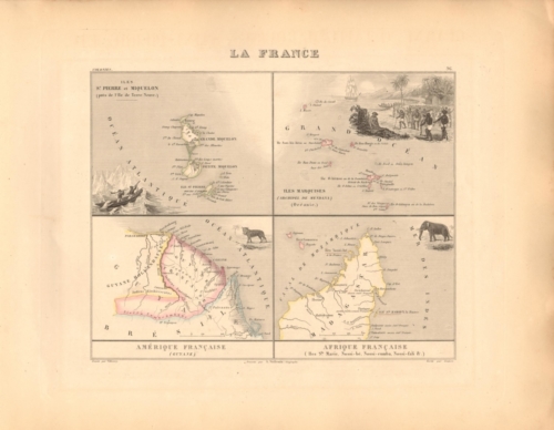 La France Colonies - French Atlas Map