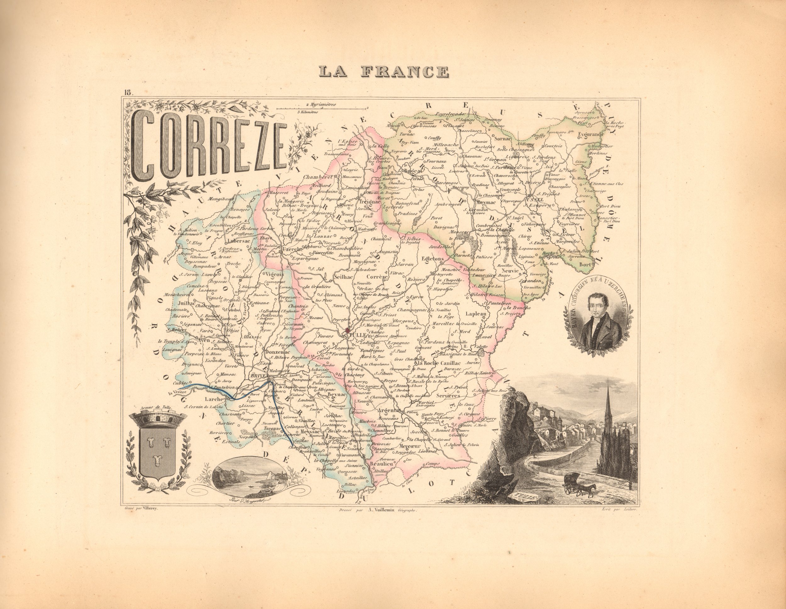 Correze - French Department Map