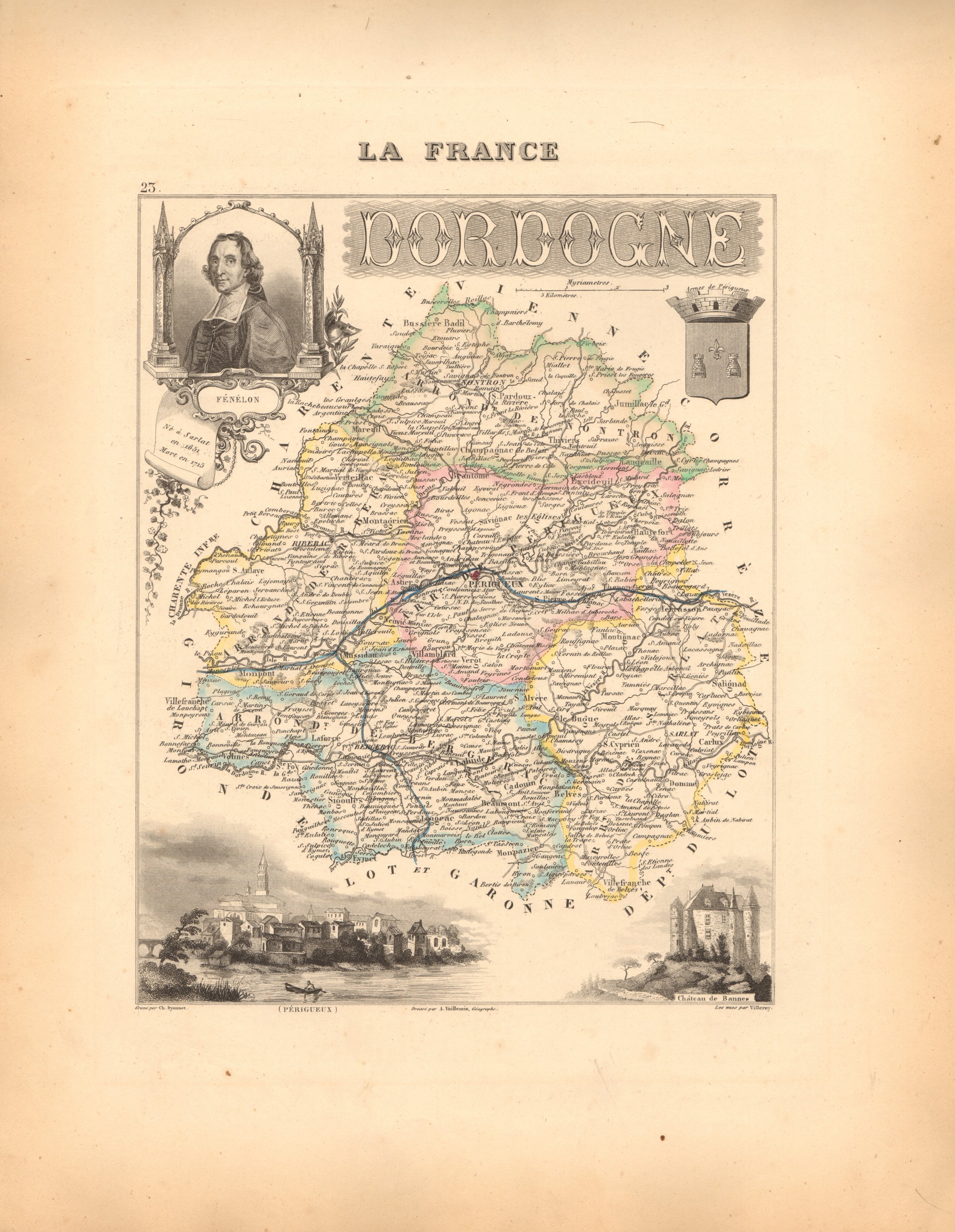 Dordogne - French Department Map