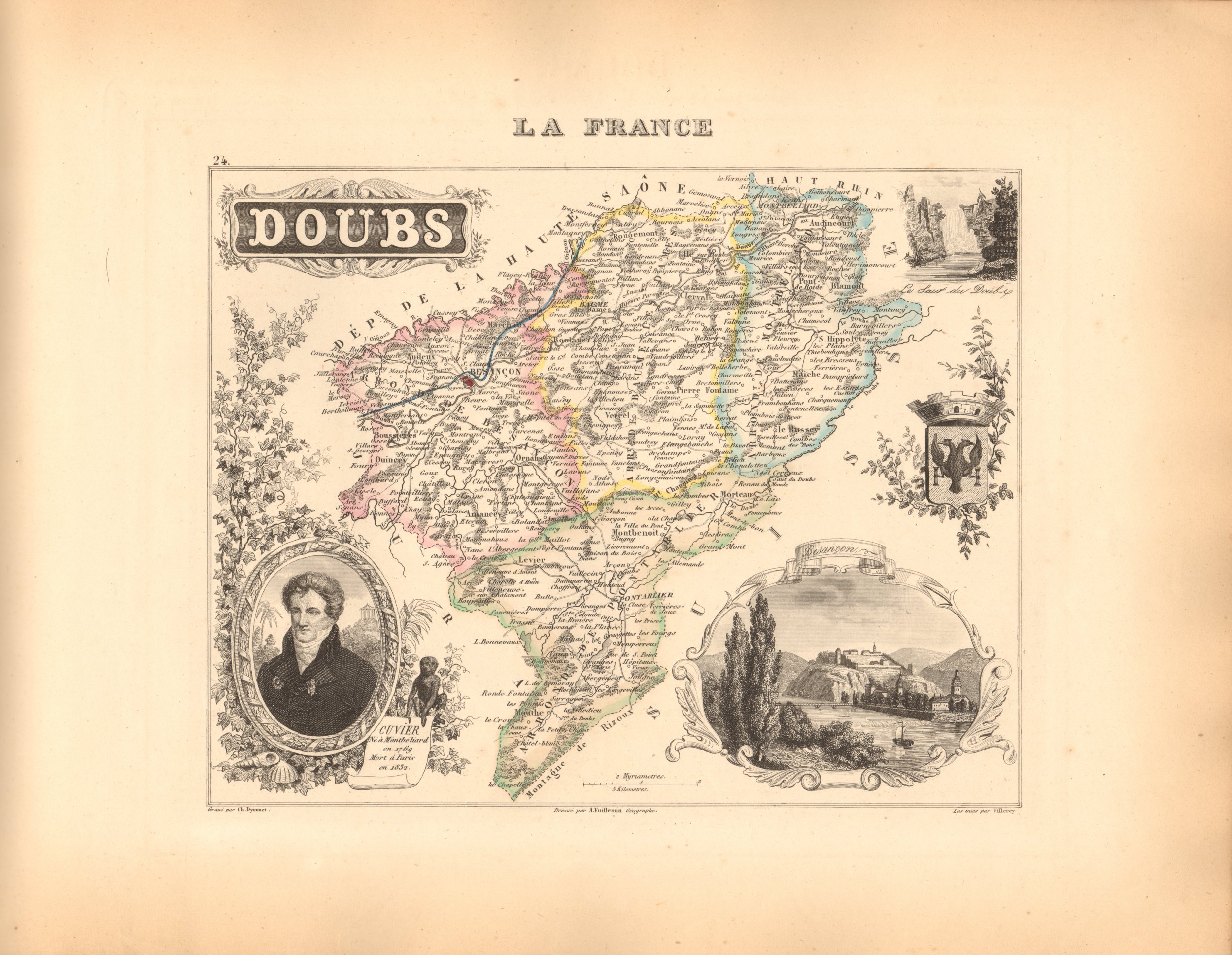 Doubs - French Department Map