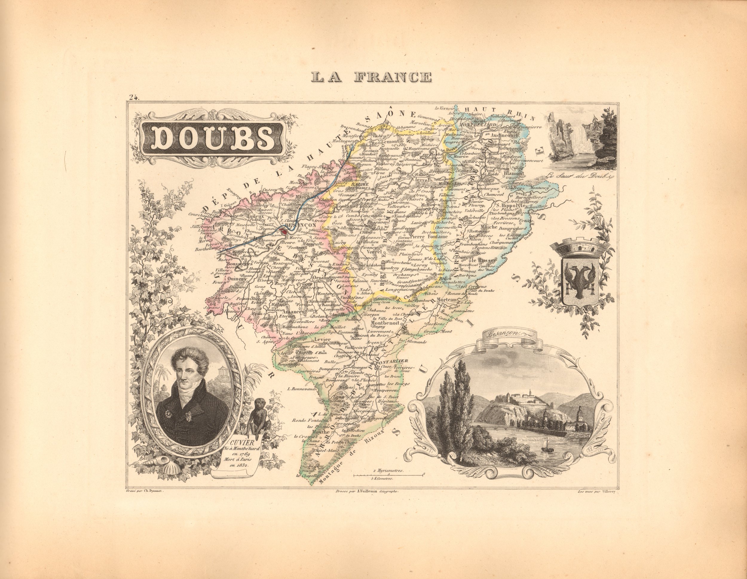 Doubs - French Department Map