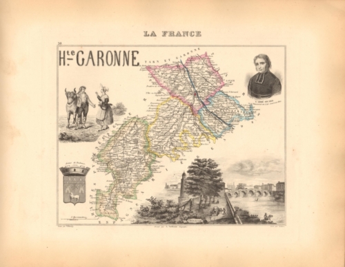 Haute Garonne - French Department Map