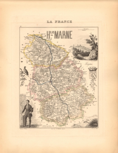 Haute Marne - French Department Map