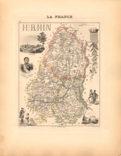 Haute Rhin - French Department Map