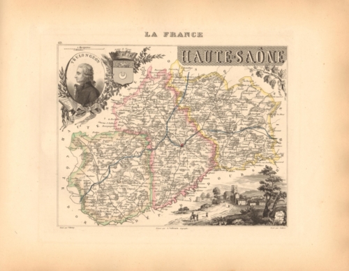 Haute Saone - French Department Map