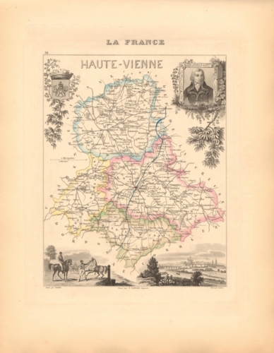 Haute Vienne - French Department Map