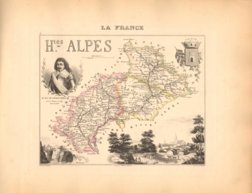 Hautes Alpes - French Department Map