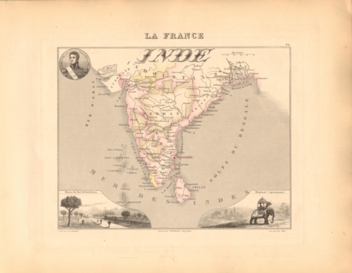 Inde (India) French Atlas Map