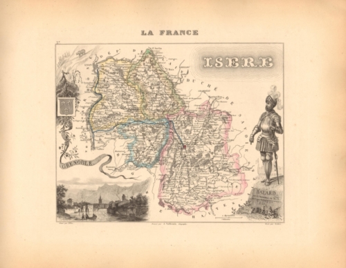 Isere - French Department Map