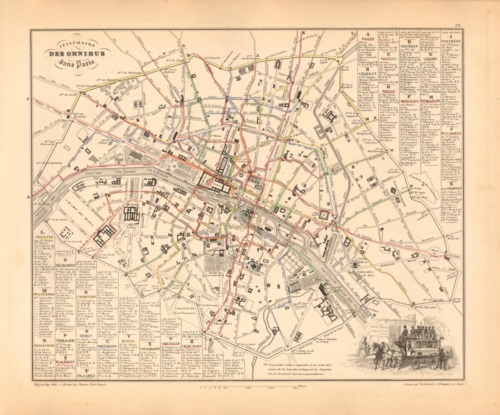 Itineraire des Omnibus dans Paris - Paris Bus Routes