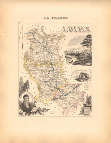 Loire - French Department Map