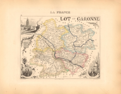 Lot et Garonne - French Department Map