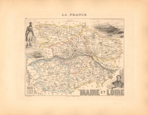 Maine et Loire - French Department Map