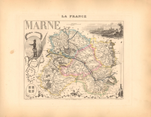 Marne - French Department Map