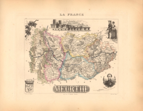 Meurthe - French Department Map