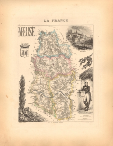 Meuse - French Department Map