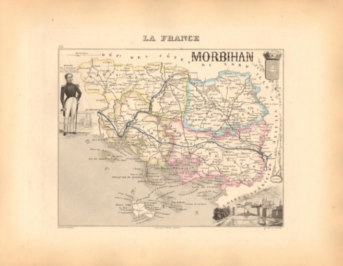 Morbihan - French Department Map