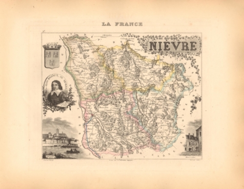 Nievre - French Department Map