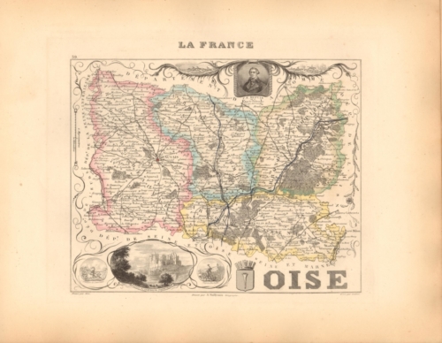 Oise - French Department Map