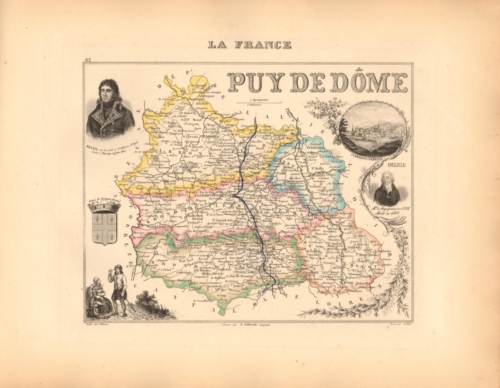 Puy de Dome - French Department Map