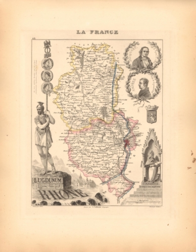 Rhone - French Department Map