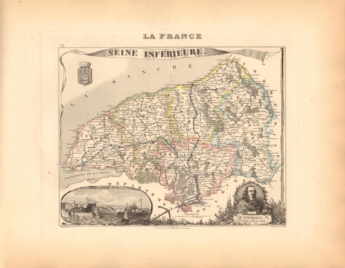 Seine Inferieure - French Department Map