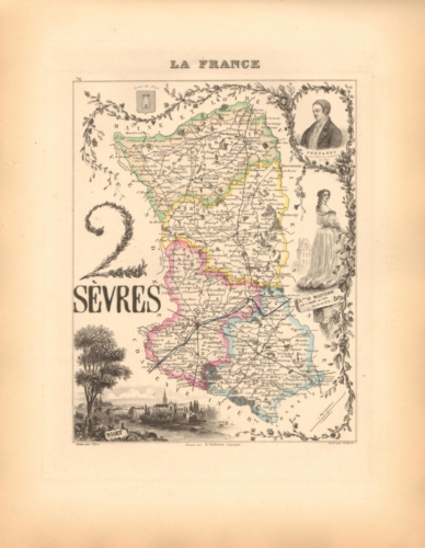 Sevres - French Department Map