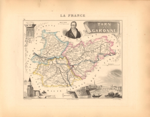Tarn et Garonne - French Department Map