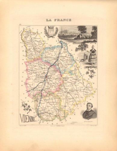 Vienne - French Department Map