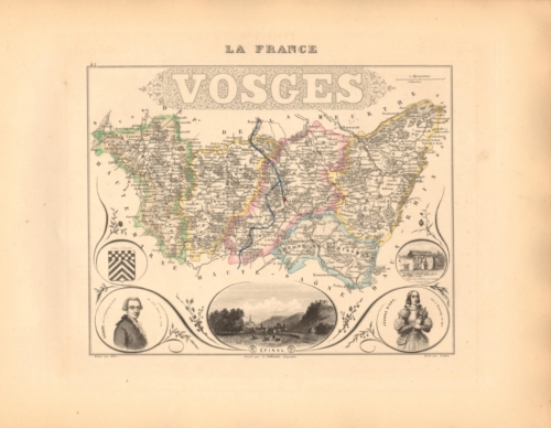 Vosges - French Department Map